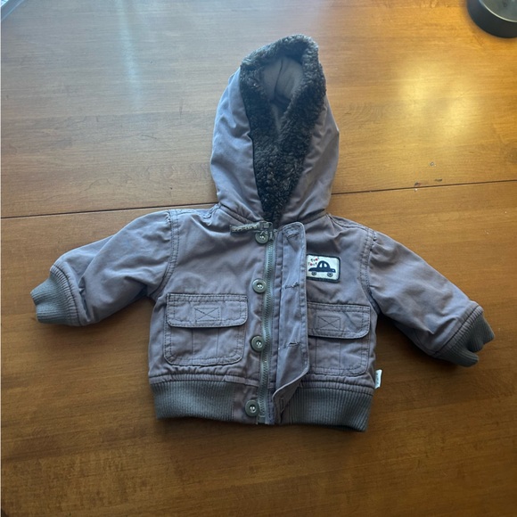 Pumpkin Patch Baby Fleece Lined Coat with Car Patch Size 0-3 months - Picture 1 of 7
